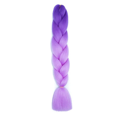 Synthetic 24Inch Jumbo Braids Extensions | Long Yaki Straight Braiding Hair Afro Ombre Color Hair for Women