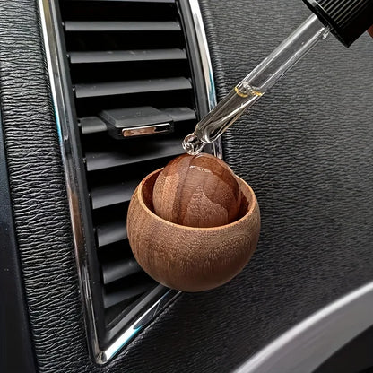 Mini Wood Essential Oil Diffuser | Natural Fragrance Diffuser for Car and Home