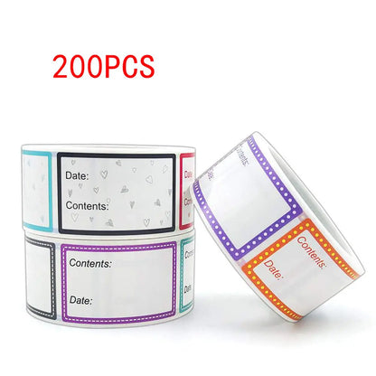 200 Pieces Food Labels | Date Stickers for Freezer and Refrigerator Food Containers