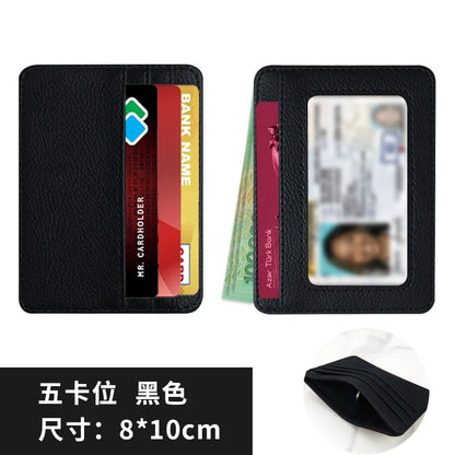 Thin PU Leather Mini Wallet | Slim Credit Card Holder for Men