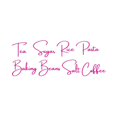 Kitchen Canister Labels Sticker Set | Waterproof Vinyl Decals for Tea Coffee Sugar