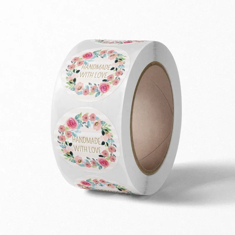 500pcs Handmade With Love Stickers | Baking Label Wedding Party Decoration Envelope Seal