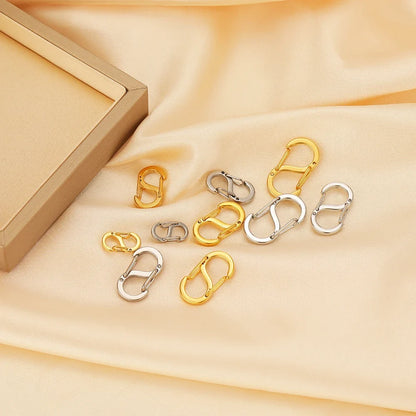 5pcs Stainless Steel Chic Letter S Buckle Clasps | 18k Gold Spring Lobster Hooks for DIY Jewelry Making