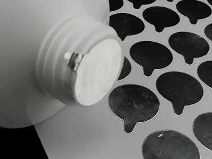 Universal Metallic Silver Aluminum Foil Seal Stickers | Tamper-Proof Bottle Seals