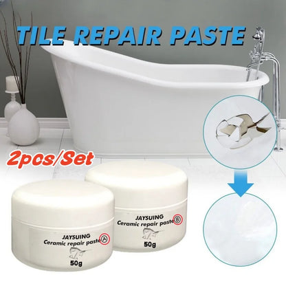 White Porcelain Repair Kit for Tiles, Tub, Toilet, and Sink | Chip and Crack Fix Paste