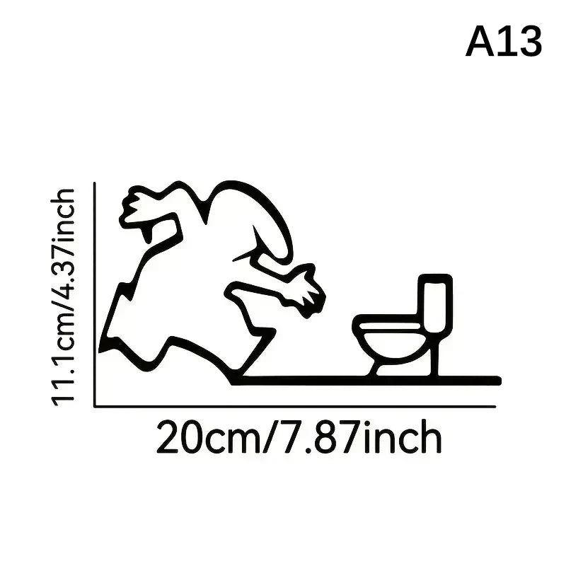La Linea Minimalist Line Art Stickers | Modern Home Decor Door Decal