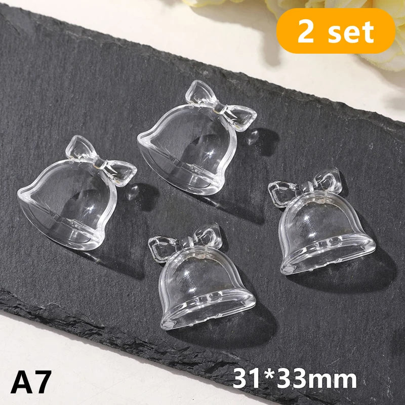 Pet Hair Keepsake Box | 2-Pack Transparent Dog Cat Fur Storage Container for DIY Memorial Decoration