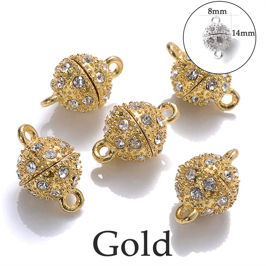 Heart Round Magnetic Clasps Set | DIY Jewelry Connector Charms