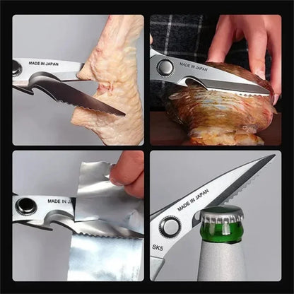 Stainless Steel Kitchen Scissors for Cutting Chicken Bones | Heavy Duty Poultry Shears