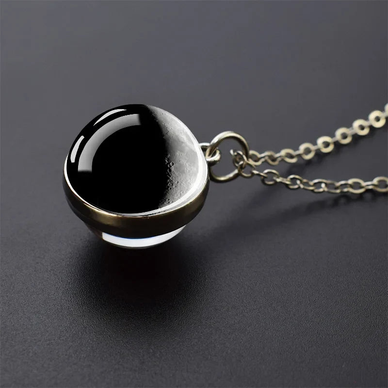 Solar System Galaxy Pendant Necklace | Unisex Astronomy Jewelry Gift