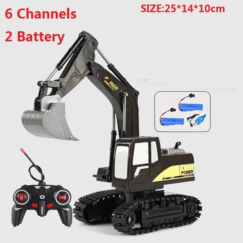 RC Excavator RC CRA Children Toys Remote Control Excavator Toys Kids Radio Control Dump Truck Bulldozer Electric Car Toys Gift