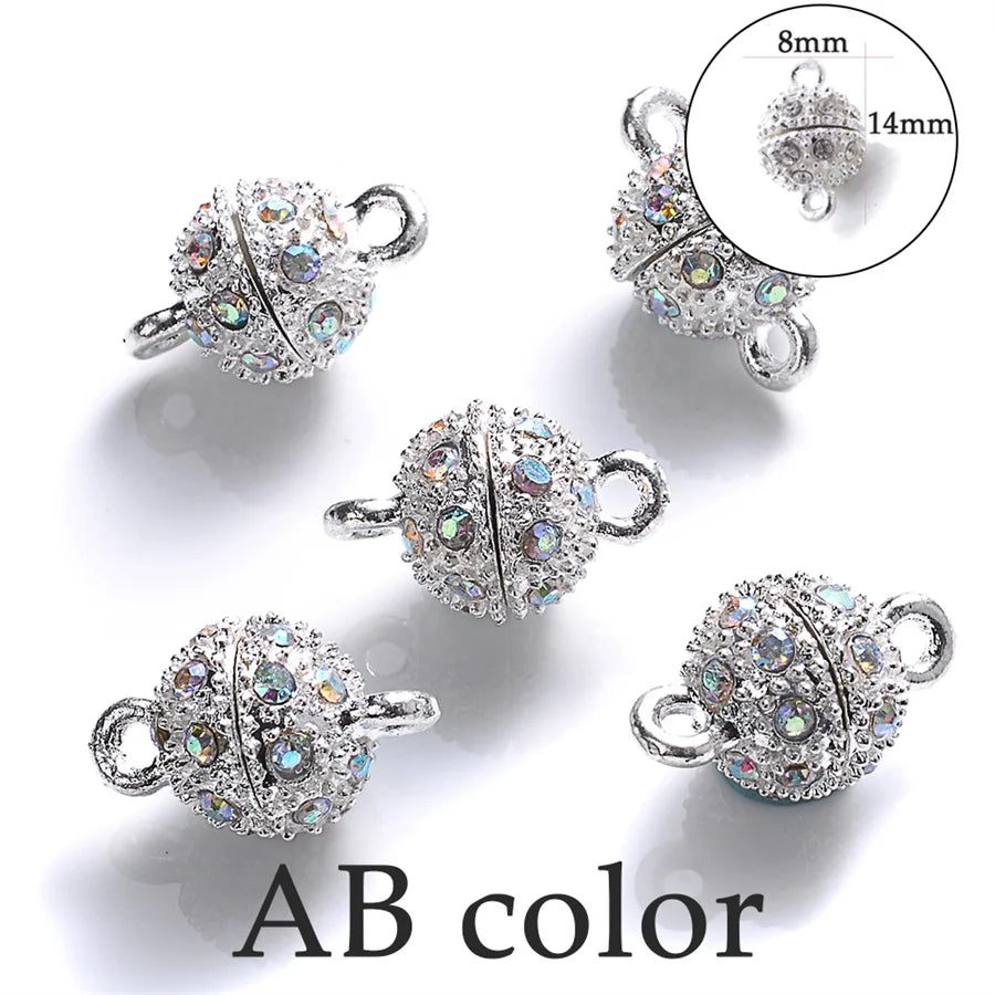 Heart Round Magnetic Clasps Set | DIY Jewelry Connector Charms
