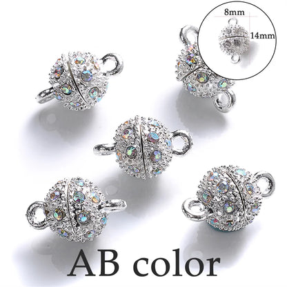 Heart Round Magnetic Clasps Set | DIY Jewelry Connector Charms