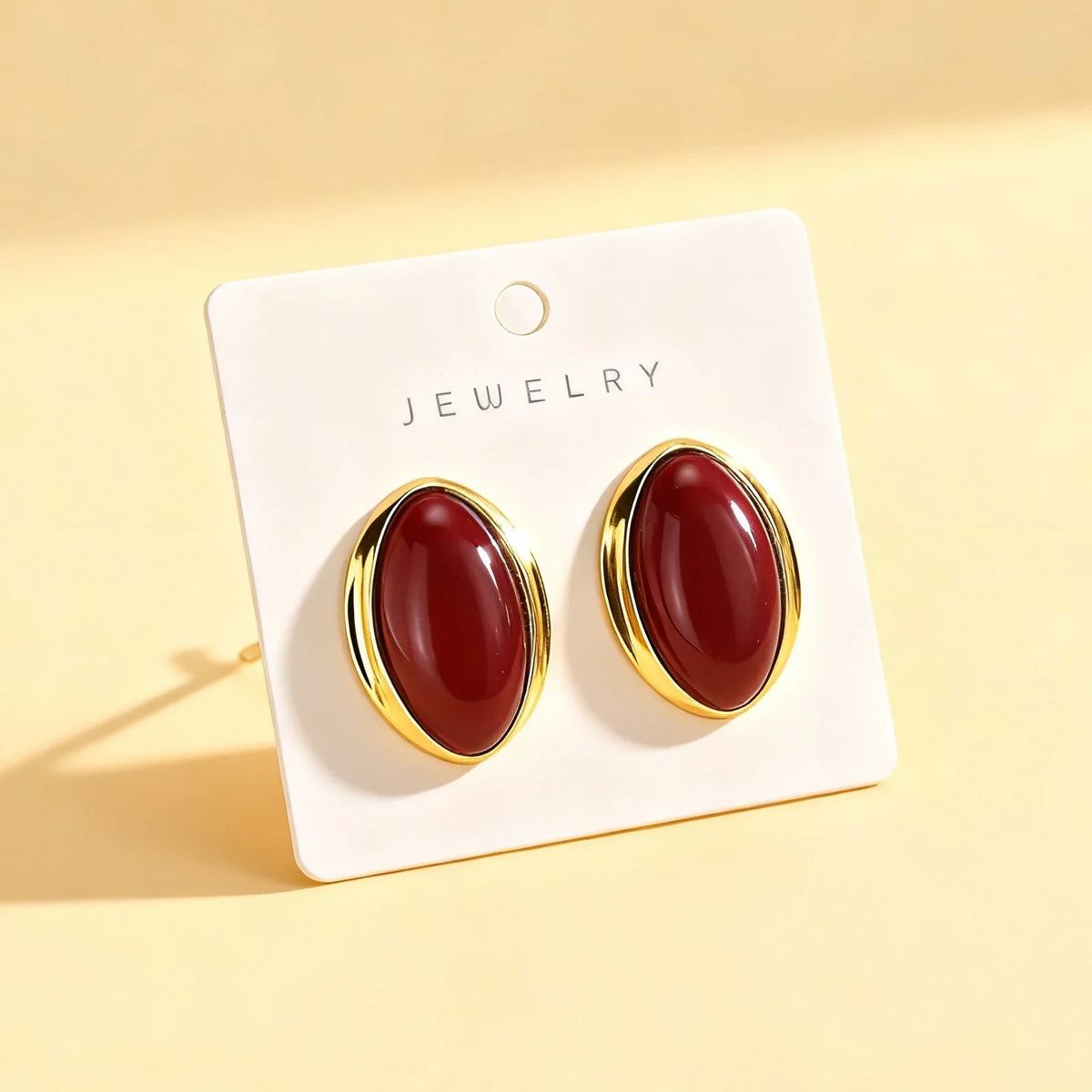Exaggerated Retro Geometric Ellipse Stud Earrings | Personality Oval Dangle Jewelry for Women