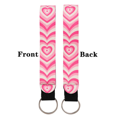 Cartoon Animal Keychain with Wrist Strap | Anti-Lost Lanyard for Keys
