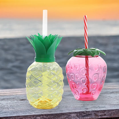 Creative Strawberry Pineapple Juice Cups | Photography Props & Summer Gift