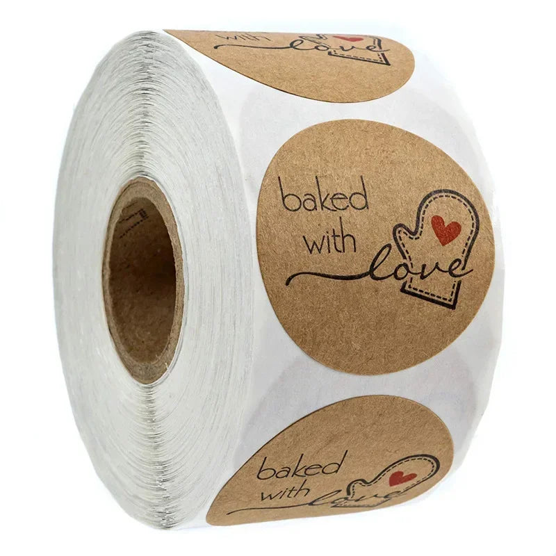500pcs Handmade With Love Stickers | Baking Label Wedding Party Decoration Envelope Seal