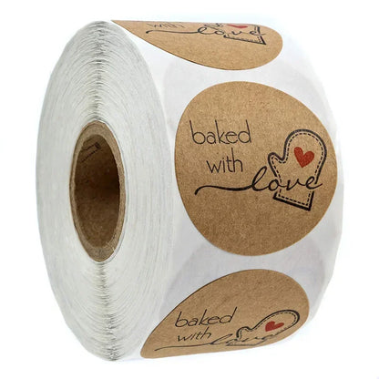 500pcs Handmade With Love Stickers | Baking Label Wedding Party Decoration Envelope Seal