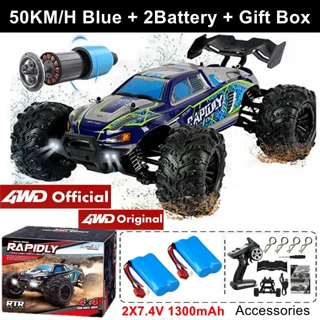4WD Remote Control Car Off Road 4x4 RC High Speed Buggy Truck Super Brushless 50 or 80KM/H Fast Drift Racing Toy Kids Adults