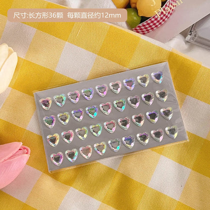 3D Crystal Heart Stickers | Sparkly Craft Decor for Scrapbooks and Journals