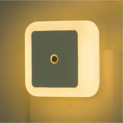 Mini LED Night Light with Light Sensor | Auto-On Square Night Lamp for Kids Room, Bedroom, Aisle