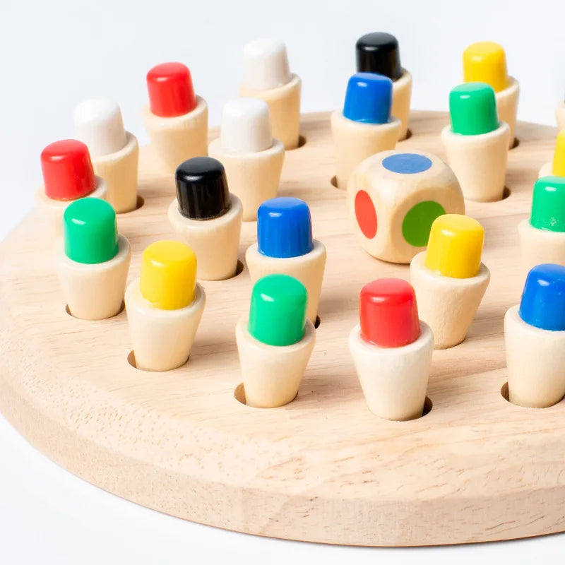 Wooden Memory Match Stick Chess Game – Montessori Learning Toy