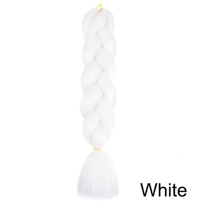 Synthetic 24Inch Jumbo Braids Extensions | Long Yaki Straight Braiding Hair Afro Ombre Color Hair for Women