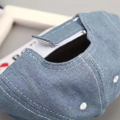 Baby Boys Girls Summer Soft Brim Baseball Cap | Adjustable Denim Sun Hat for Infant 6-24M