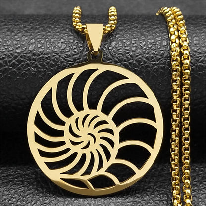 Dai Ko Myo Stainless Steel Pendant Necklace | Gold Color Master Reiki Symbol Jewelry