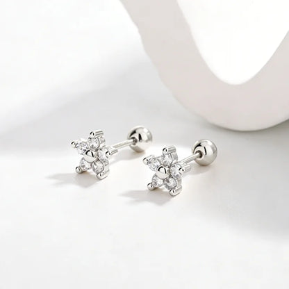 Heart Stud Earrings for Women | Hypoallergenic Screw Back Piercing Jewelry