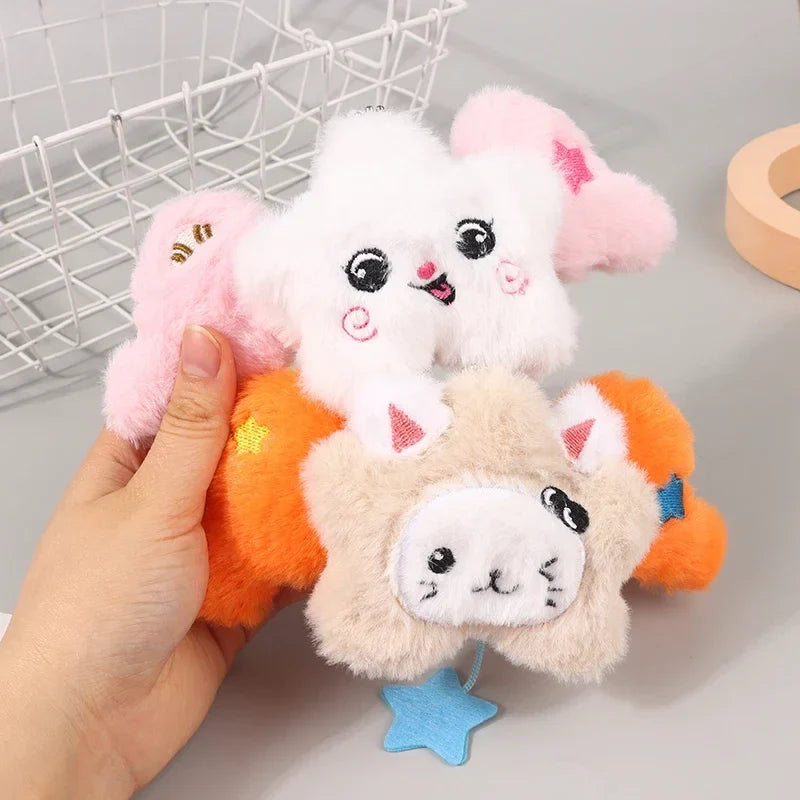 1PC Star Pendant Key Chain Doll Album Plush Pendant Doll School Bag Decoration Gifts