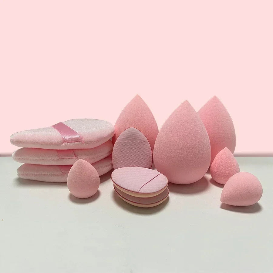 12Pcs Multicolor Makeup Sponge Blender Set | Soft Foundation Cosmetic Puff Kit