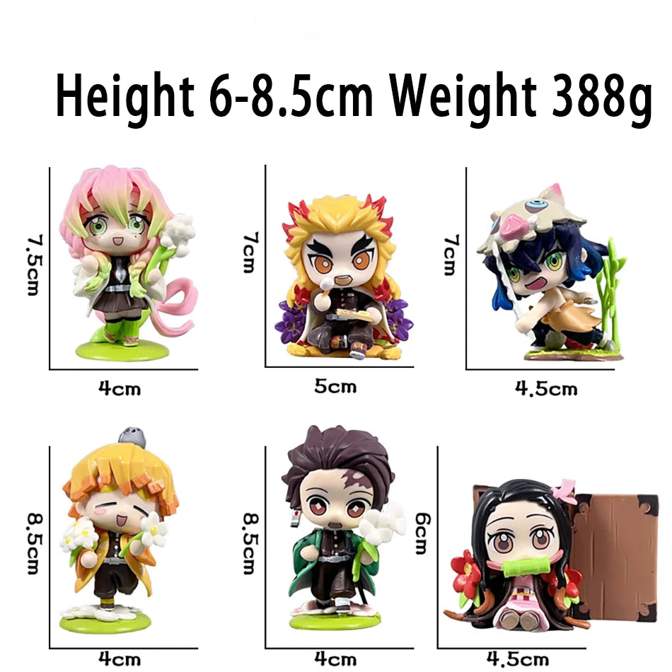 Demon Slayer Tanjiro Kamado Nezuko anime cartoon figure blind box creative personalized statue model ornament surprise gift box