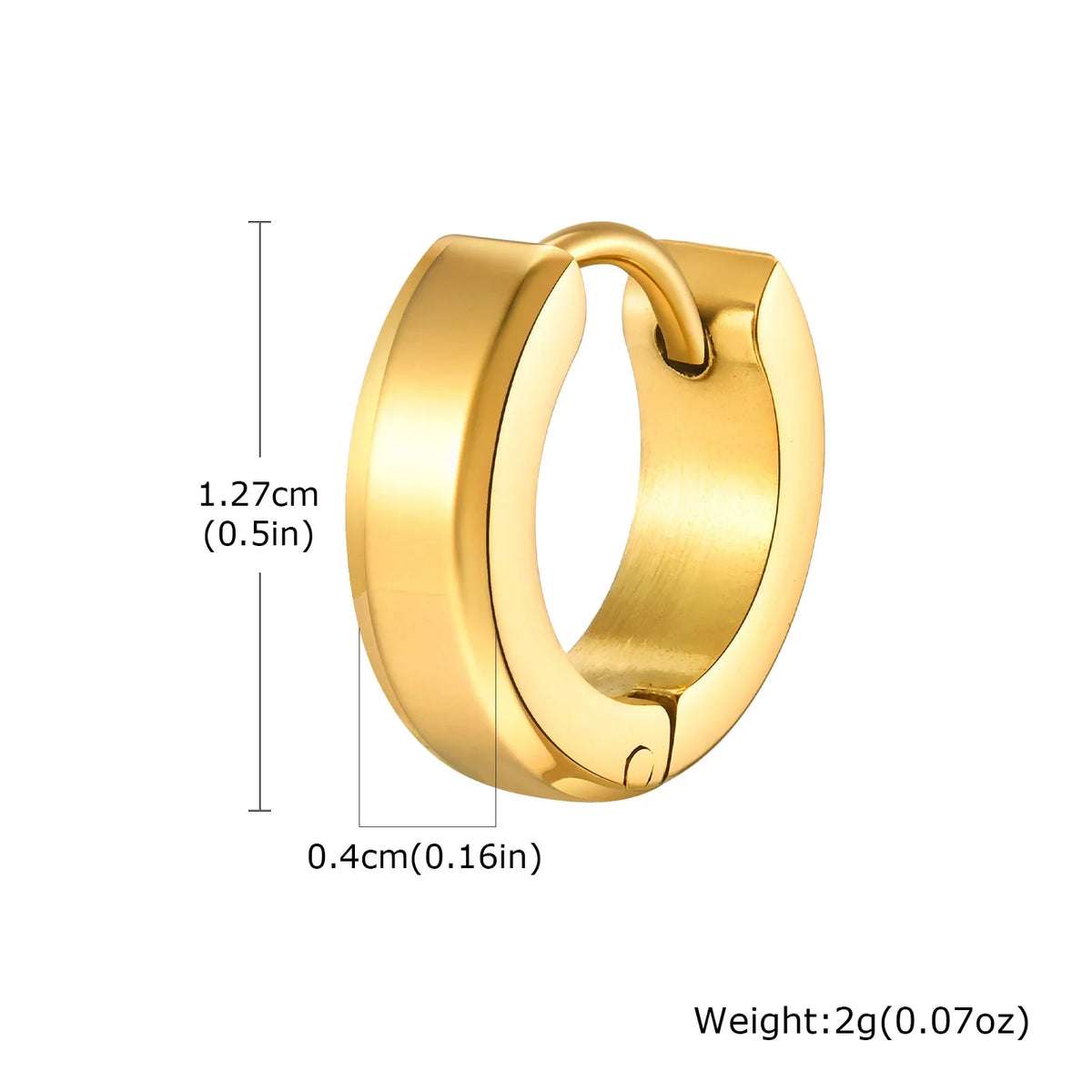 Men Hoop Earrings | Stainless Steel Small Huggies Earrings for Daily Wear