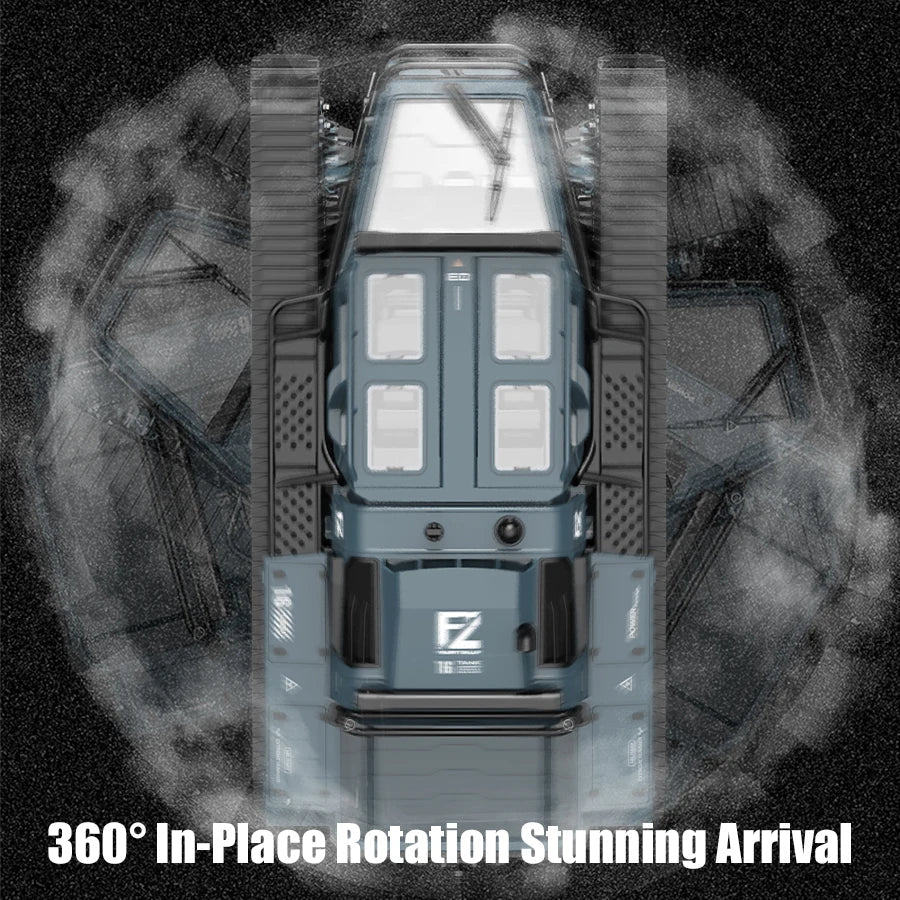 JJRC C8812 LED Light Full Scale Tracked Tank Simulation Model Toy RC Car Model Drift Remote Control Off-Road Vehicle Boy Gift