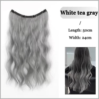 Synthetic Long Straight Clip In Hair Extension | 4 Clips Hidden Hair Piece Wig