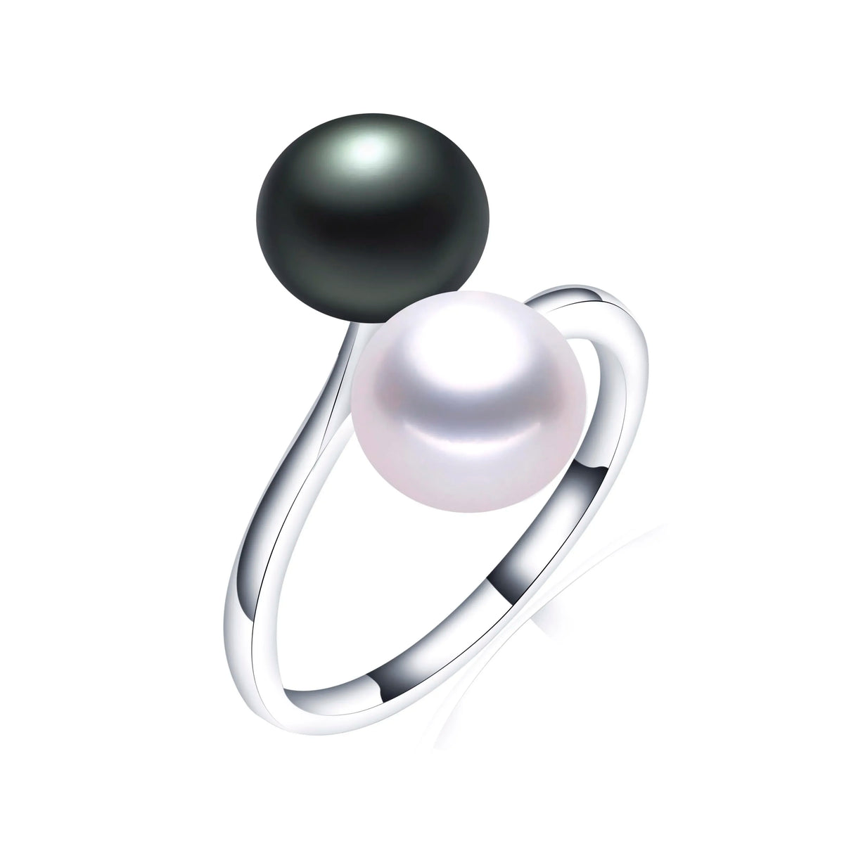 2026 New Arrival Black Natural Freshwater Pearl Ring | Adjustable 925 Sterling Silver Jewelry for Women Gifts