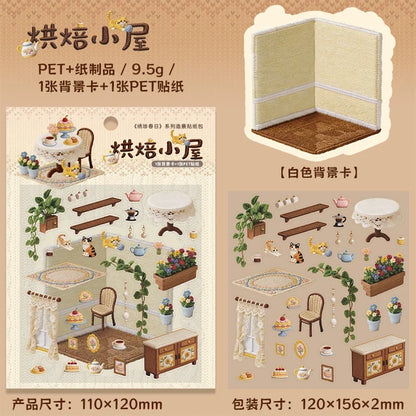 3D Scenery Landscape Stickers | Spring DIY Decals for Junk Journaling