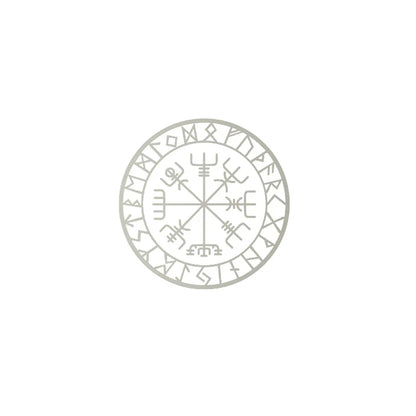 Viking Protection Runes Vegvisir Compass Talisman Red Vinyl Decal | Car and Laptop Decorative Sticker