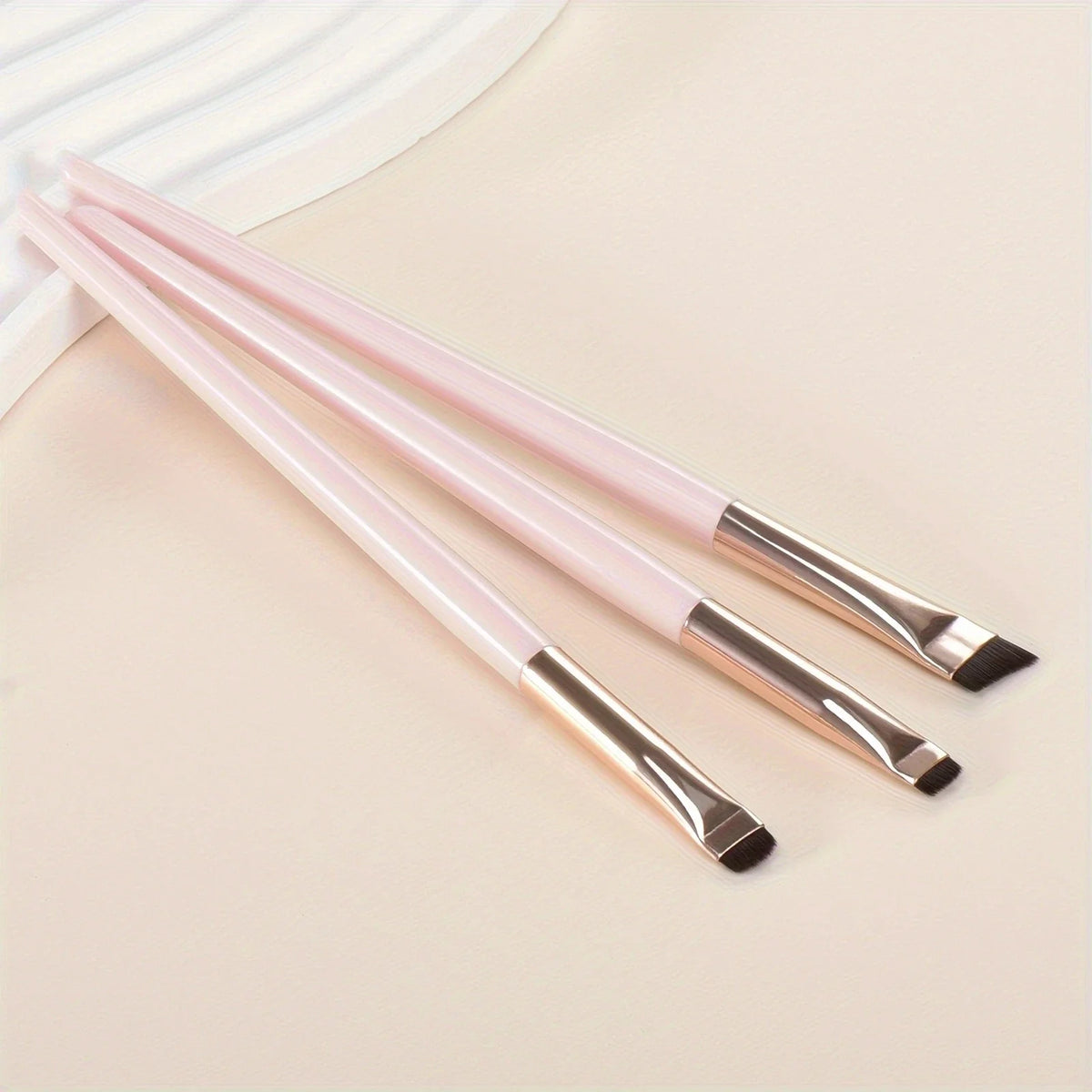 Ultra-Thin Eyebrow Brush Set | 3-Piece Angled Precision Makeup Brushes