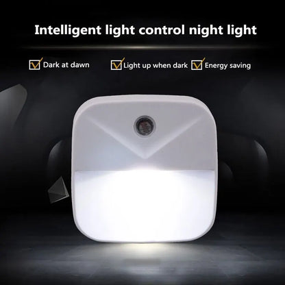 Smart Motion Sensor Night Light | EU Plug LED Wall Lamp for Home Safety