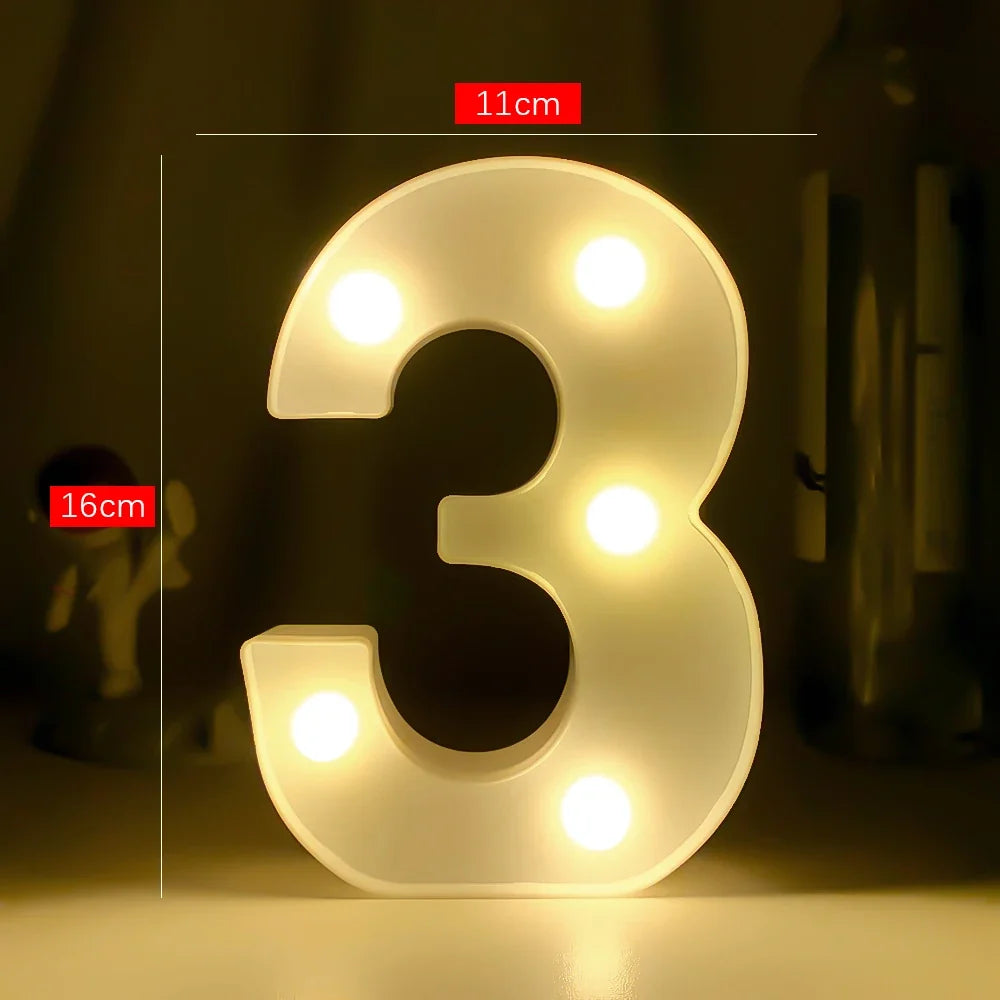 Creative Luminous Letter Night Light | Battery-Powered LED Decor for Parties