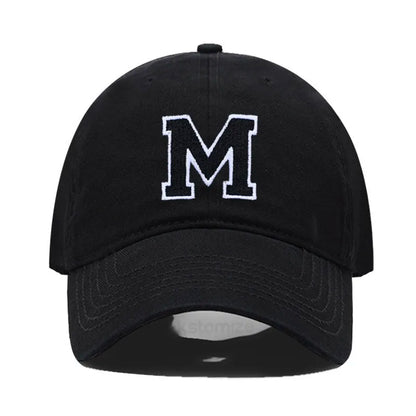 Initial Letter Embroidery Baseball Cap for Casual Sport Style