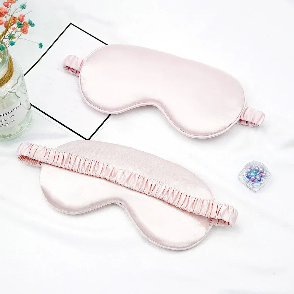 Silk Sleep Eye Mask for Women | Travel Blindfold with Light Blocking