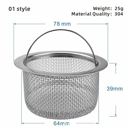 Kitchen Sink Strainer | Stainless Steel Mesh Drain Filter for Sink and Bathroom