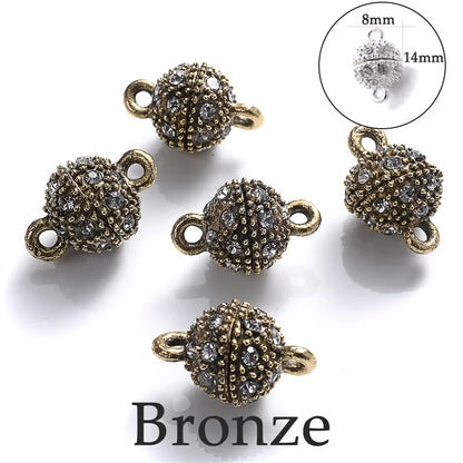 Heart Round Magnetic Clasps Set | DIY Jewelry Connector Charms