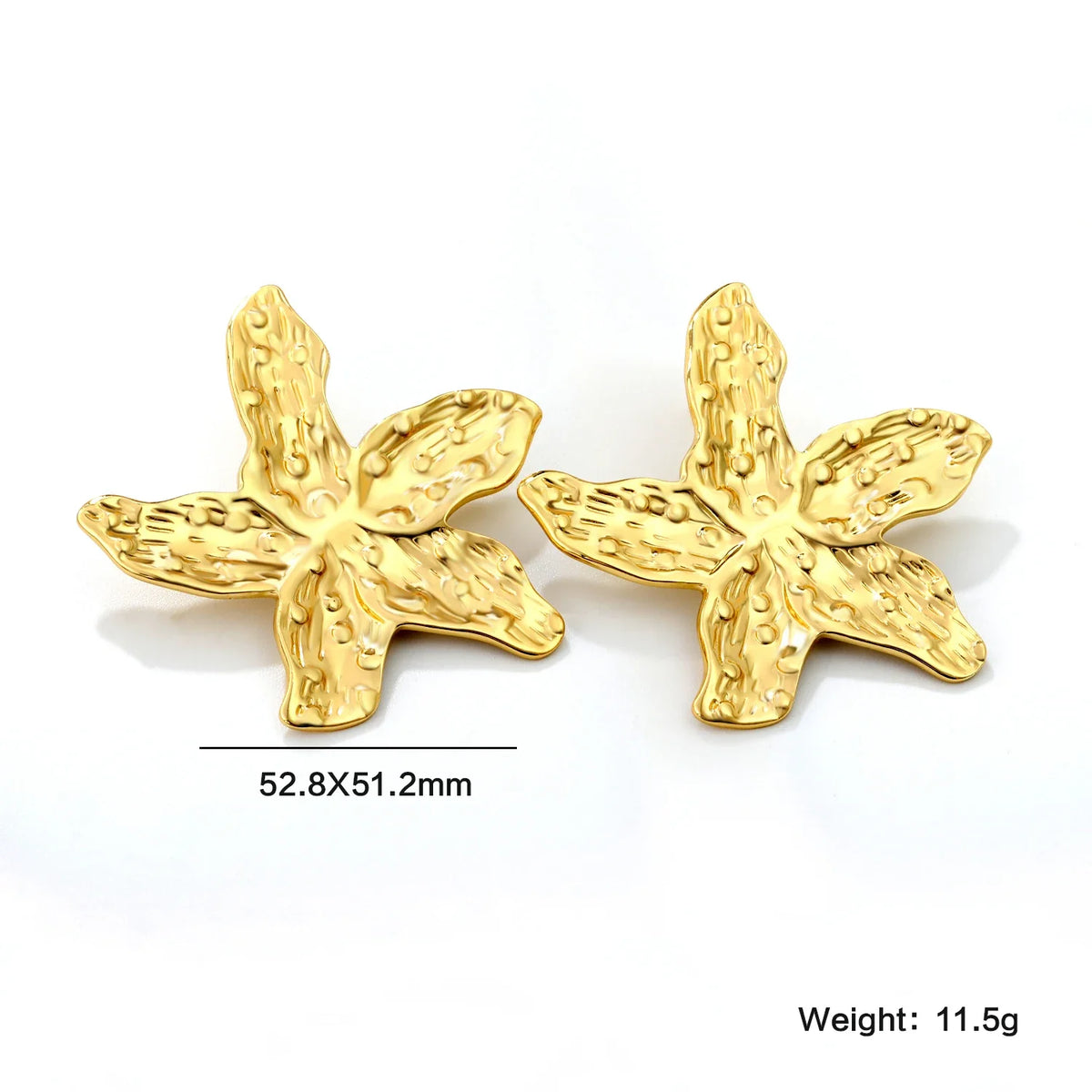 LUXUKISSKIDS Fairy Flower Earrings Stud | Gold-Plated Stainless Steel Piercing Jewelry for Women