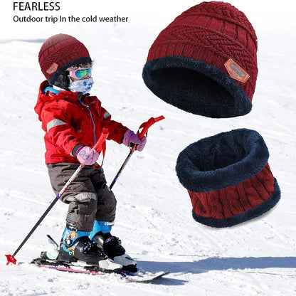Children Winter Knit Hat and Scarf Set | Warm Unisex Accessory