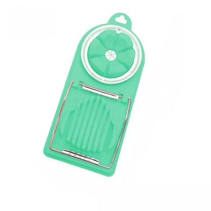 2 In 1 Egg Slicer Multifunctional Stainless Steel Egg Cutter | Kitchen Gadget for Slicing Eggs, Fruits, and Vegetables