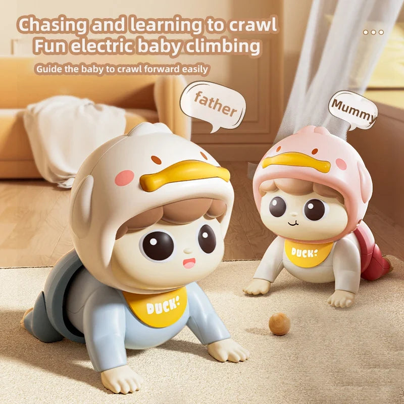 crawling doll baby toy with music, ,learning crawling guidance and head up train Children's vocal toys and baby interactive ing